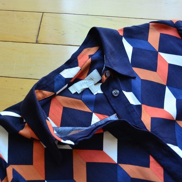 HOBBS Aubery Dress Size US 8 Navy - Picture 6 of 16